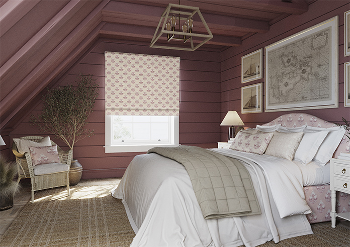 Midford, Mantels Stripe Rosies Pink - Roman Blind - Image 6